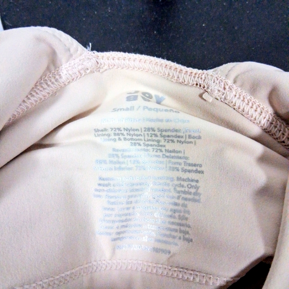 JoyLab S 30-32A Longline Cropped Beige Padded Moisture Wicking Sportsbra NWT - Picture 12 of 15